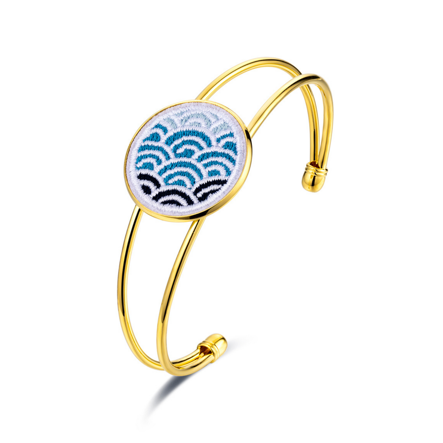 Handmade Embroidered Gold Bracelet D01