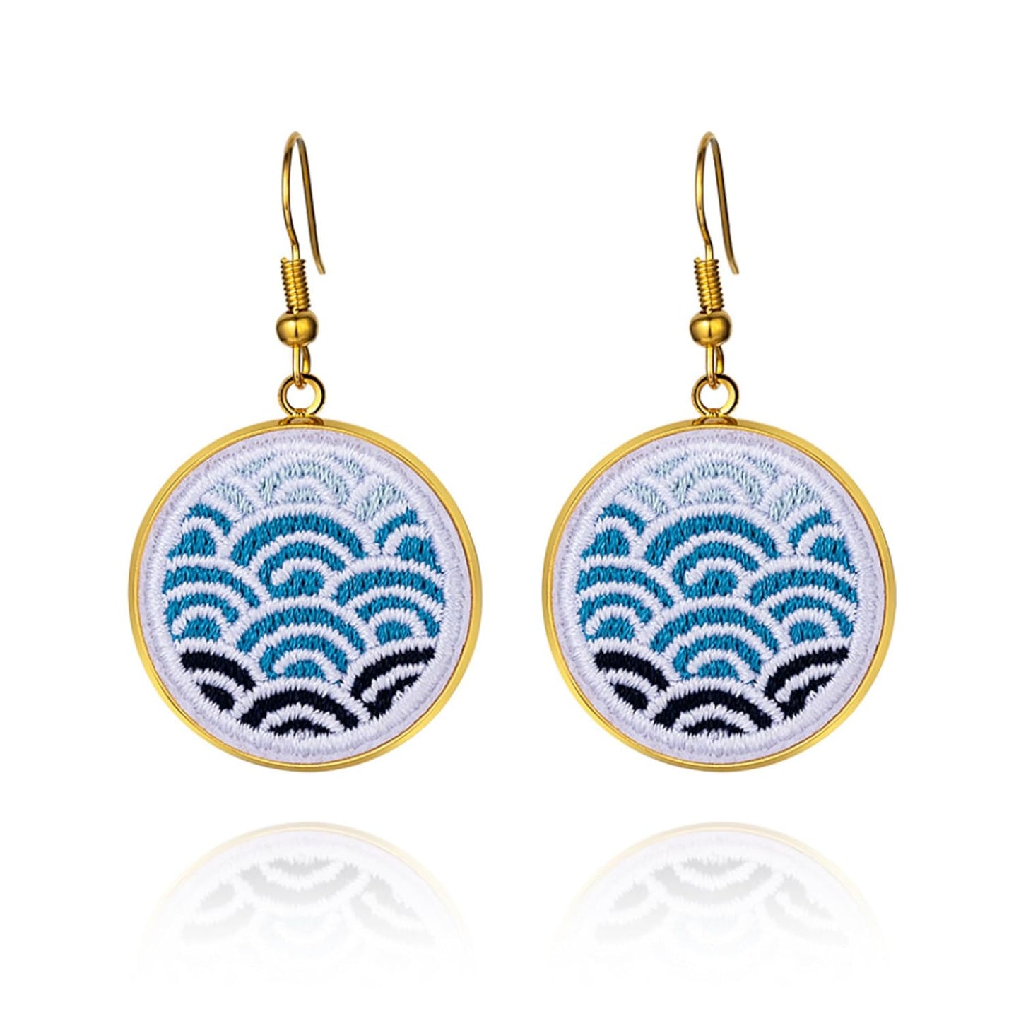 Handmade Embroidered Earrings C01