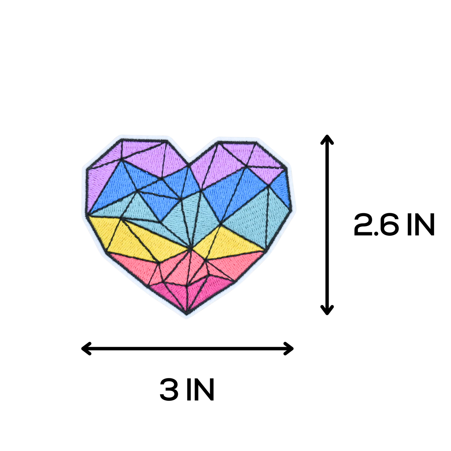 Rainbow Diamond Heart